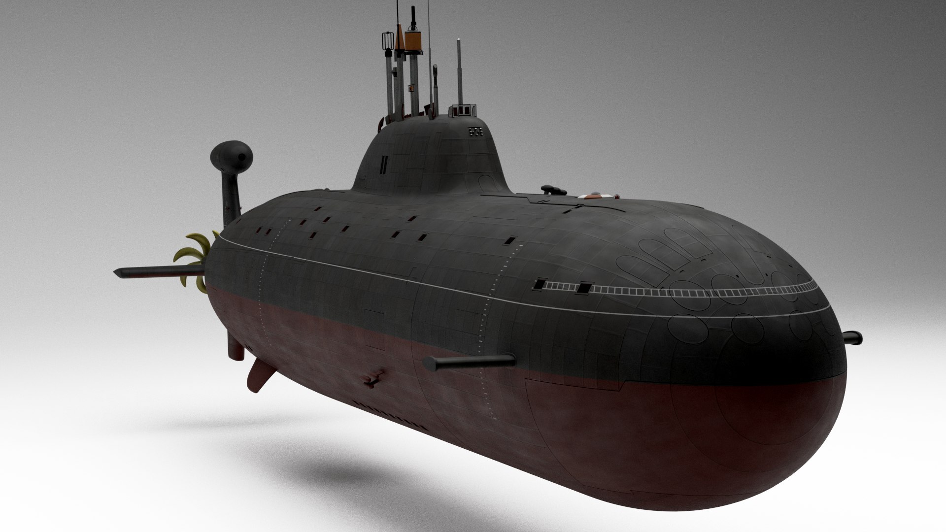 3D Model Russian Akula Class Submarine - TurboSquid 2242703