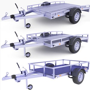 3D Car Hauler Trailers v29 model