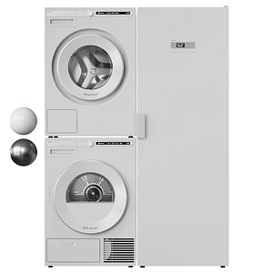 Washing machine tumble dryer and drying cabinet Asko 02 3D model