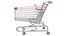 3D Detailed Red Metal Shopping Cart