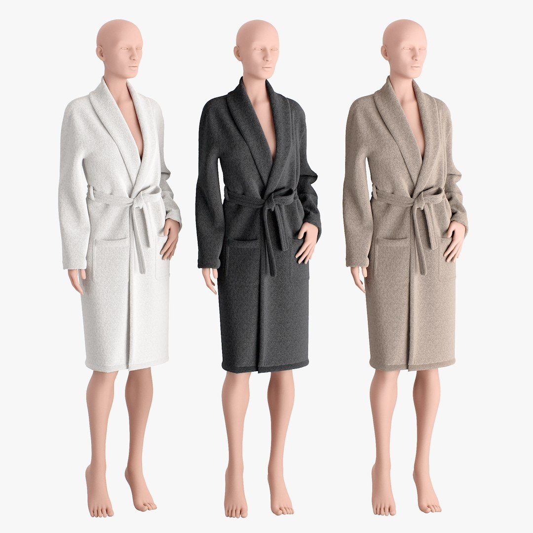 3D Bathrobe Mannequin Set 09 model TurboSquid 2005479