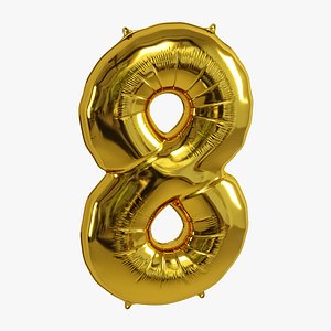 3D balloon foil gold