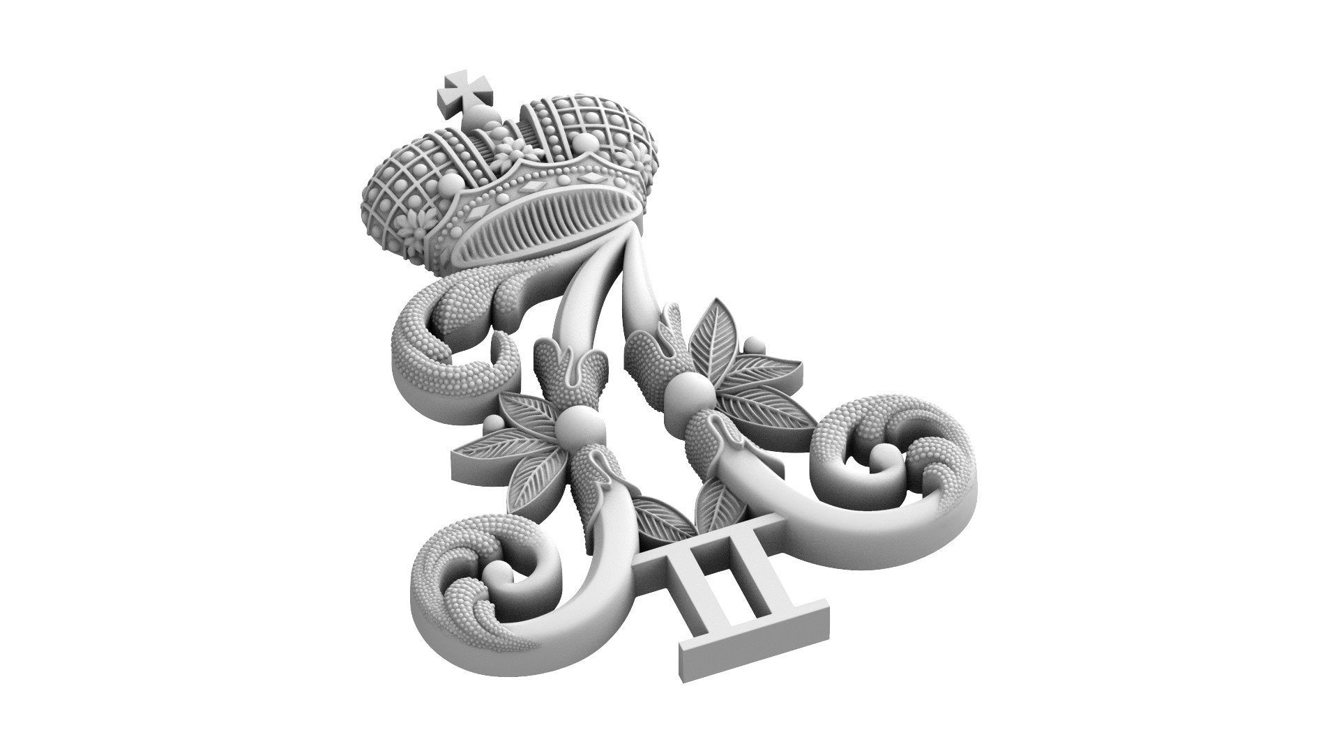 3D Monogram of Emperor Alexander II model https://p.turbosquid.com/ts-thumb/5P/9gwxCm/LF/monograma2_005/jpg/1733138946/1920x1080/fit_q87/bbca22128bae3a36dba08cc326ee4cfe4b029f44/monograma2_005.jpg