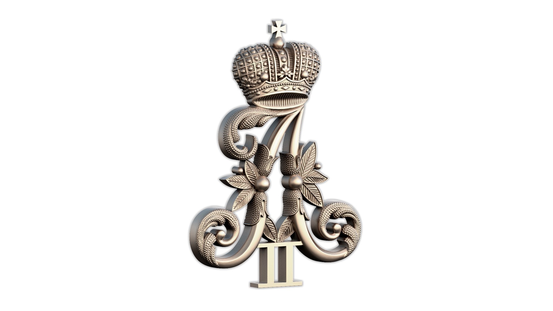 3D Monogram of Emperor Alexander II model https://p.turbosquid.com/ts-thumb/5P/9gwxCm/Rw/monograma2_002/jpg/1733138946/1920x1080/fit_q87/de806057e36ad99ecb2f66f86f41d1ceca85ff5a/monograma2_002.jpg