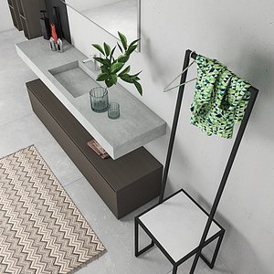 bathroom furniture set arcom 3D