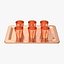 copper shot glasses tray 3D model