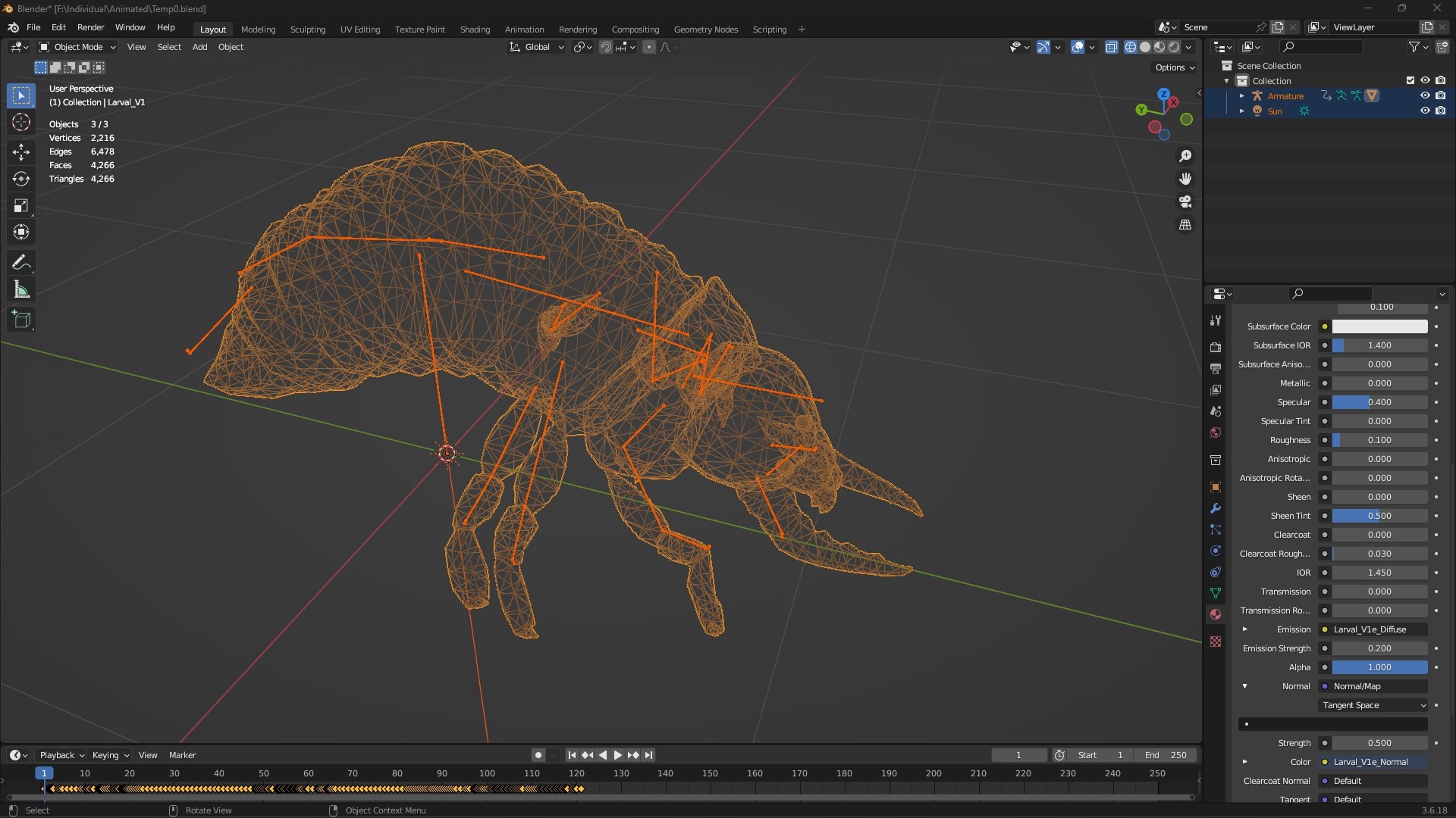 3D Larval-V1e https://p.turbosquid.com/ts-thumb/5P/DEdYiq/6L/wireframe3/jpg/1776844388/1920x1080/fit_q87/33124f96faa6a9203ea3985c2c1ad2f5cd374210/wireframe3.jpg