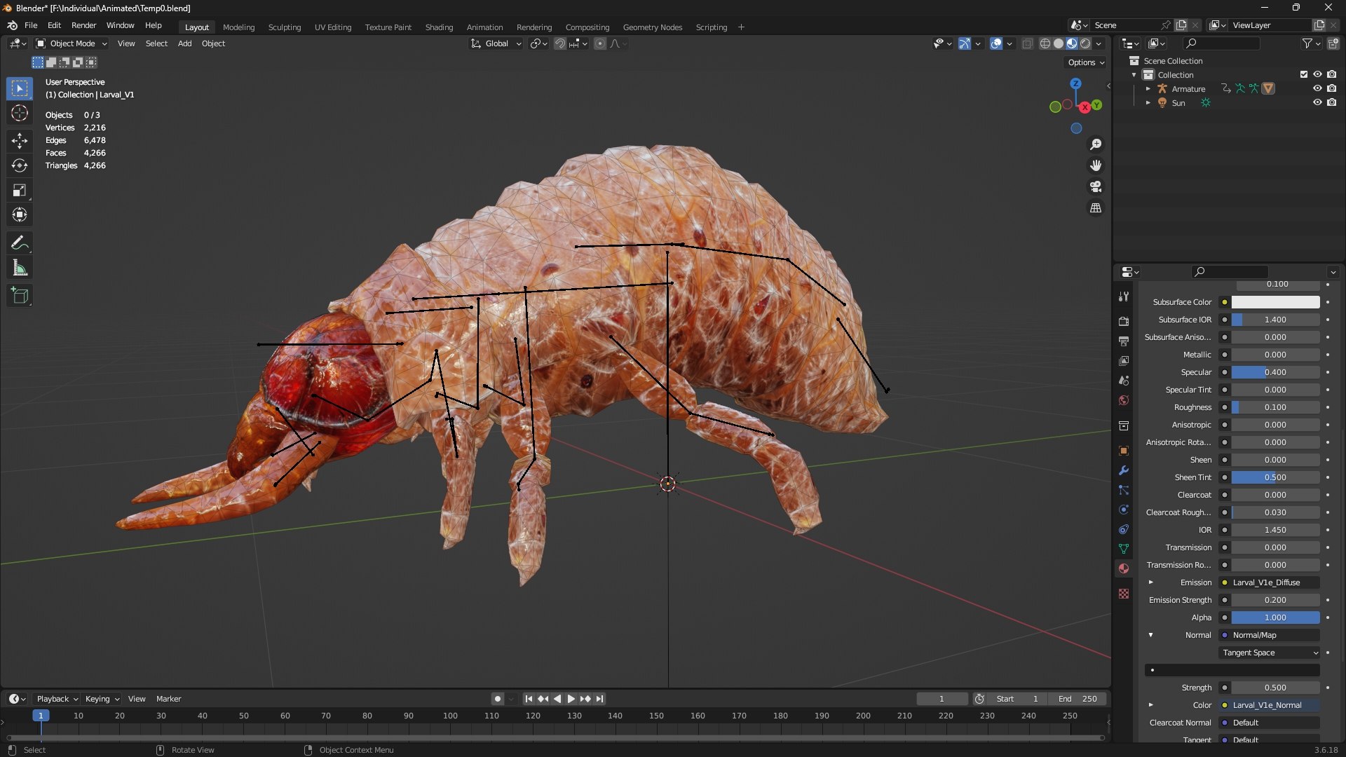 3D Larval-V1e https://p.turbosquid.com/ts-thumb/5P/DEdYiq/XV/wireframe1/jpg/1776844386/1920x1080/fit_q87/67ac98b92819699385a43348cb8f3a5ab2f63347/wireframe1.jpg