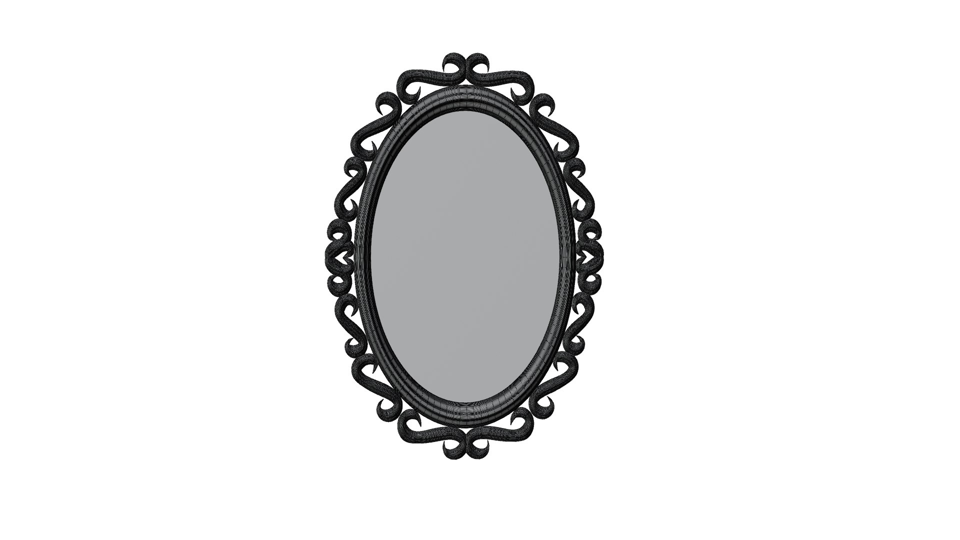 Oval Mirror Frame 3D Model - TurboSquid 1724334