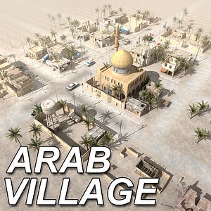 arab village houses 3d model
