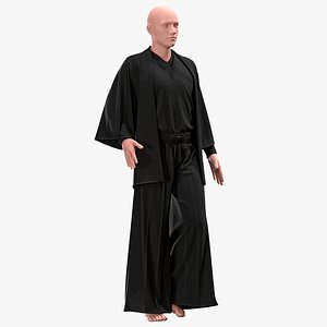 male Japanese clothes with texture and smart material