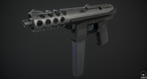 tec-9 pistol 3d model