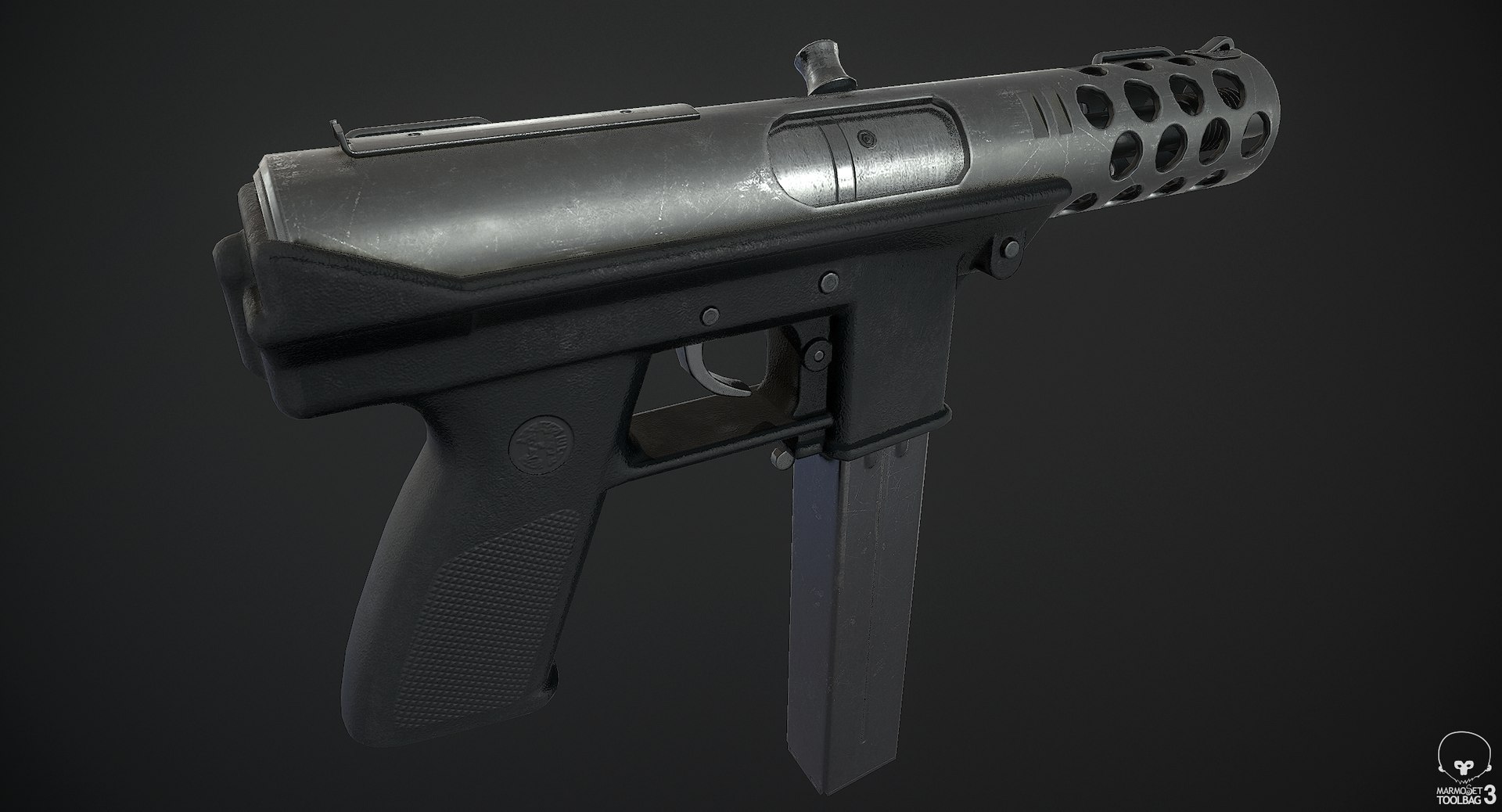 Tec-9 Pistol 3d Model