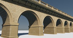 arched brick medieval bridge