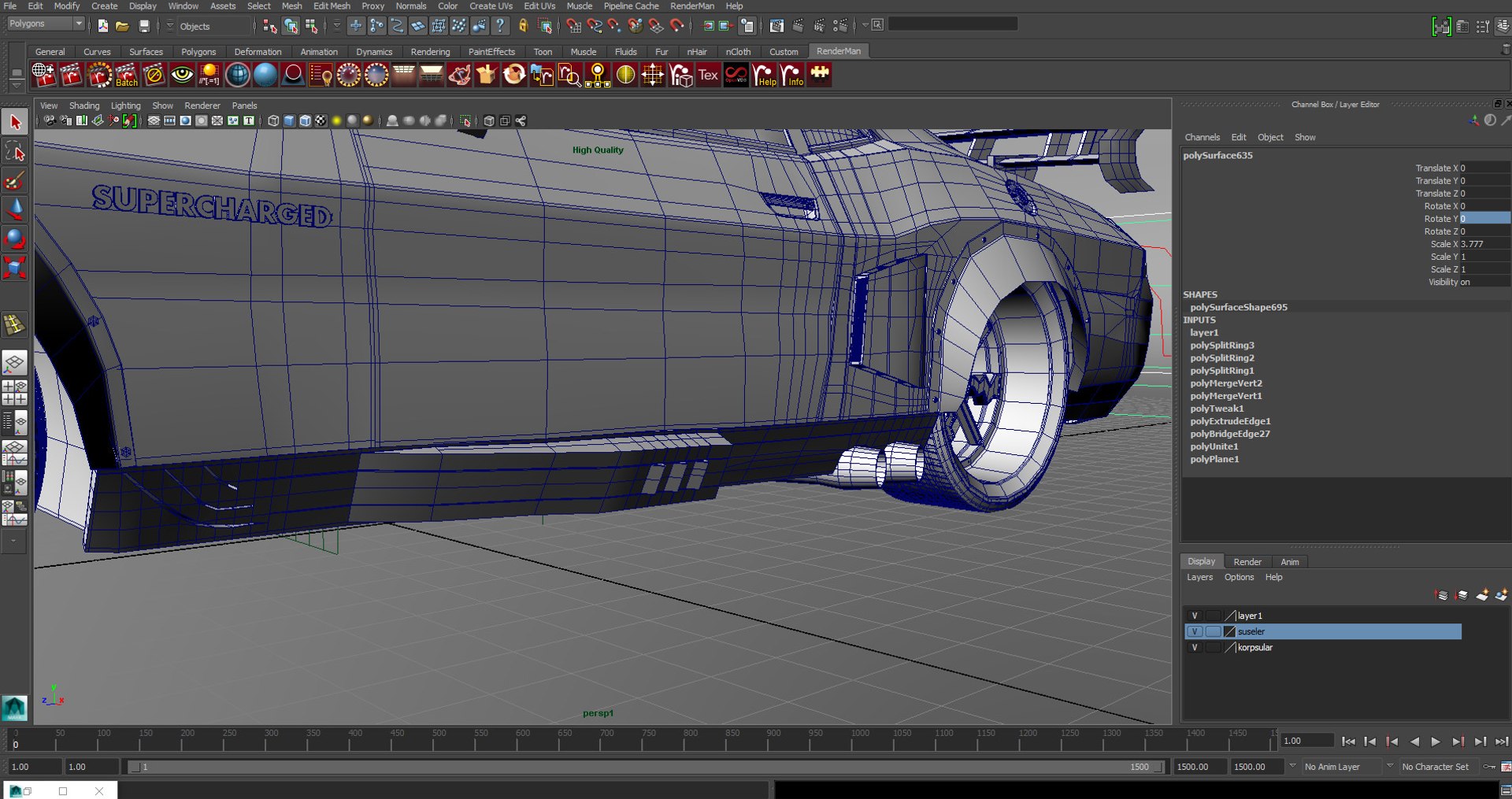 Tuning Car 3d Model