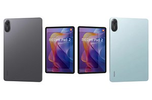 3D Xiaomi Redmi Pad 2 Black And Blue Low Poly