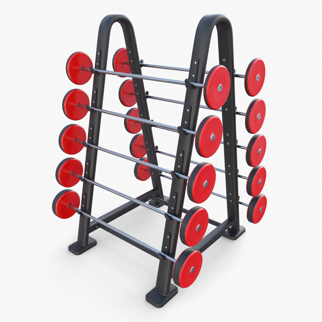 Barbell Rack Double 3D TurboSquid 2013276