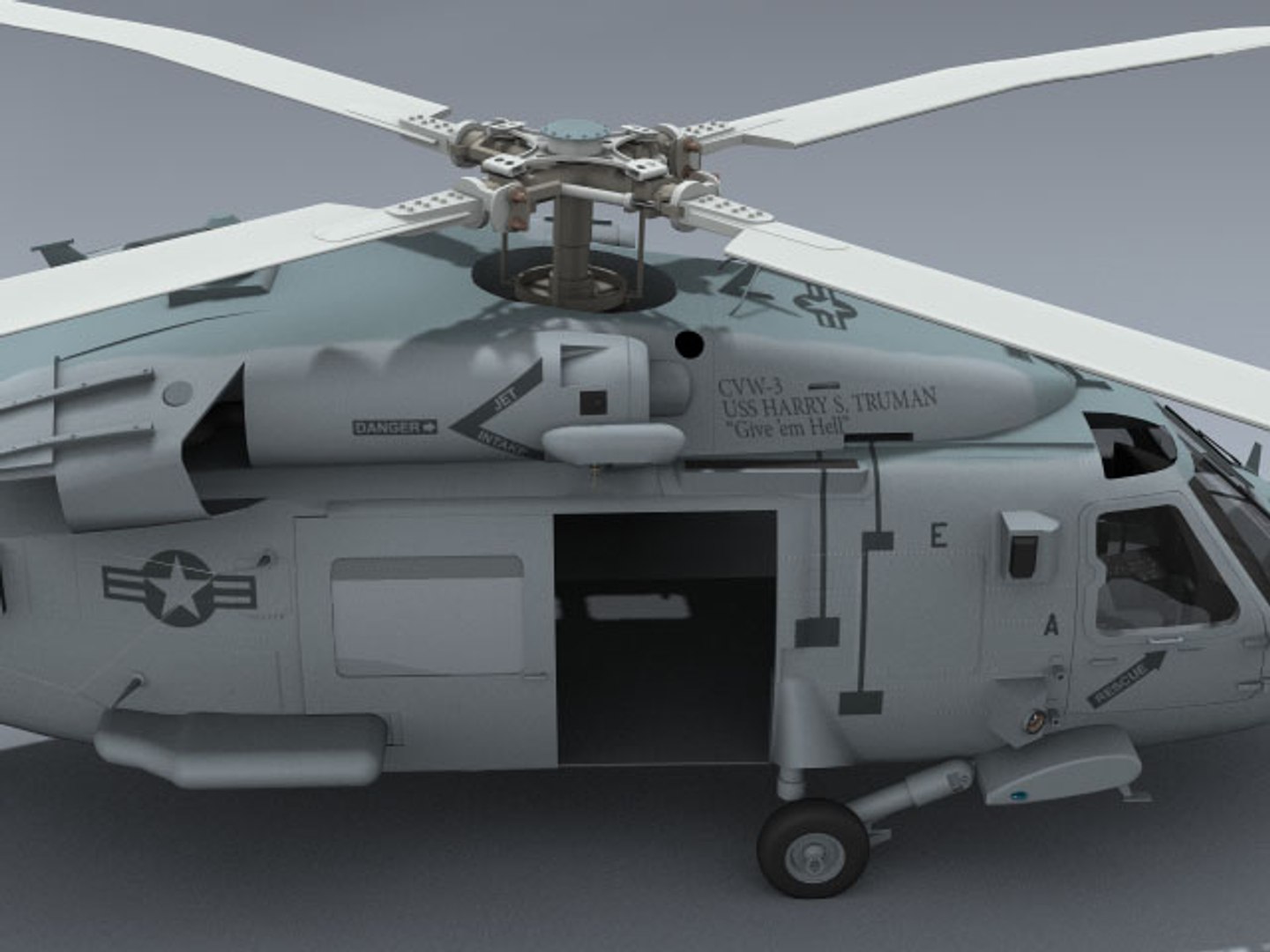 max hh-60h seahawk rescue helicopter