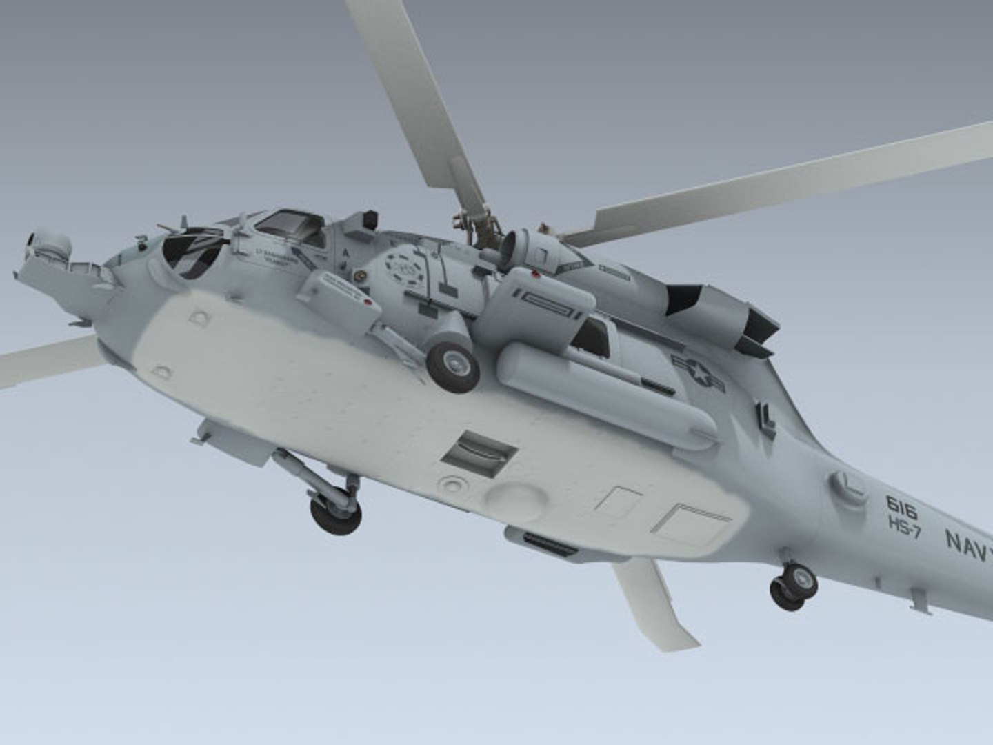 max hh-60h seahawk rescue helicopter