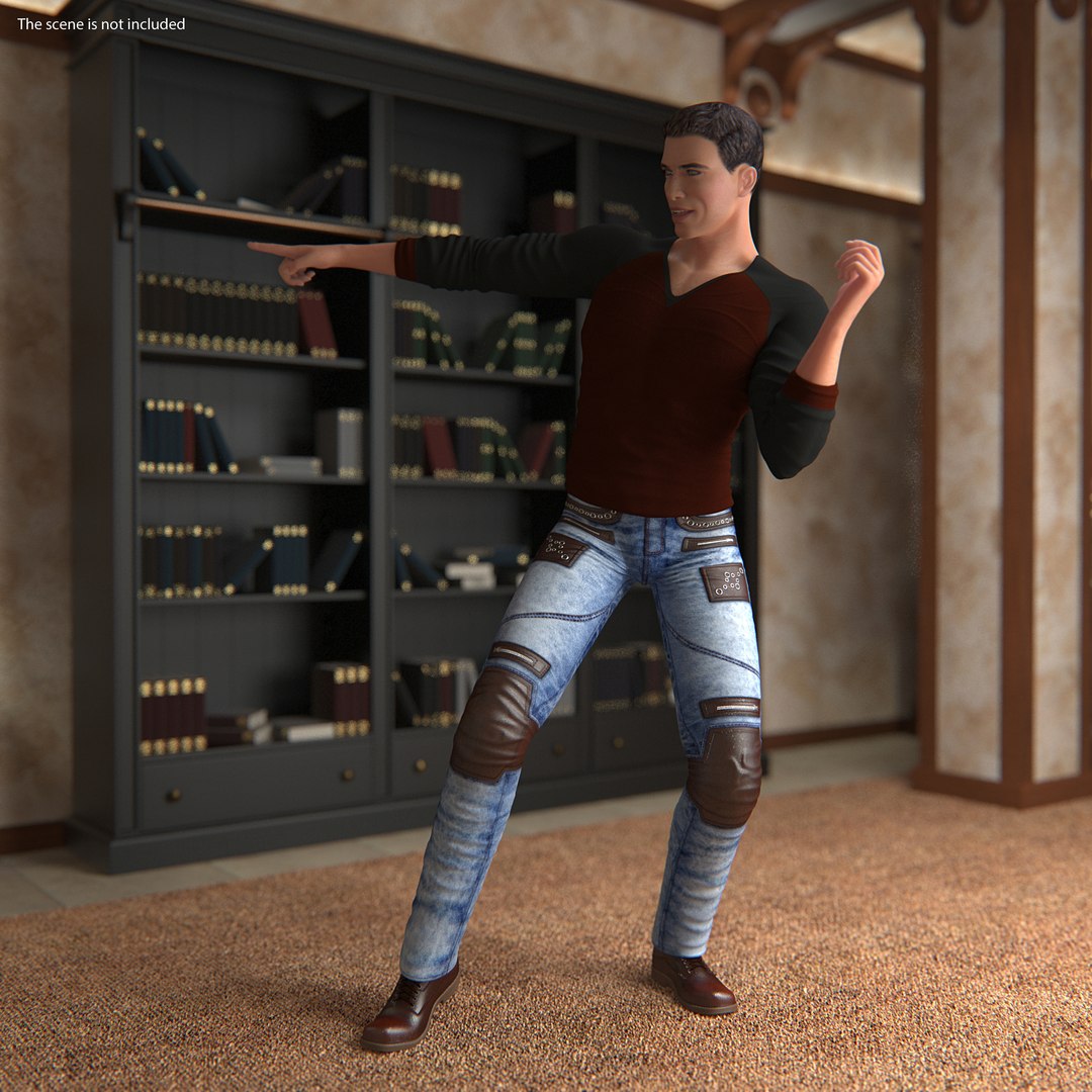 Man in Urban Style Clothing 3D model preview