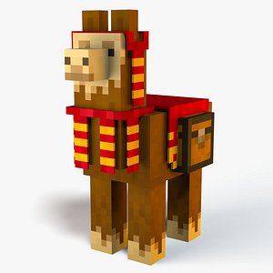 3D Minecraft Llama