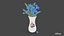 在花瓶的 Scilla 雪花莲蓝色花束