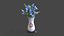在花瓶的 Scilla 雪花莲蓝色花束
