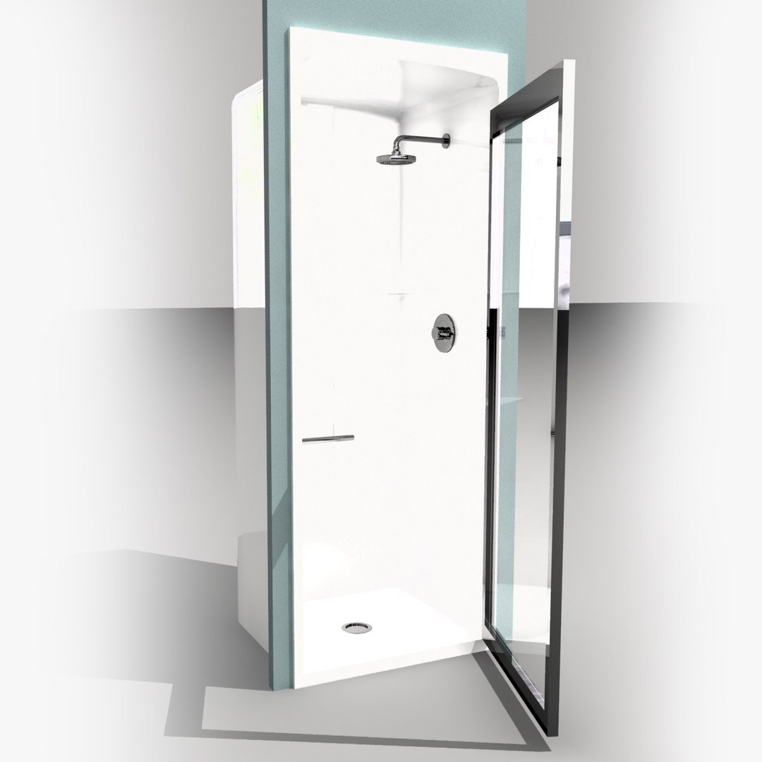 1Piece WalkIn Shower 3D model TurboSquid 1752962