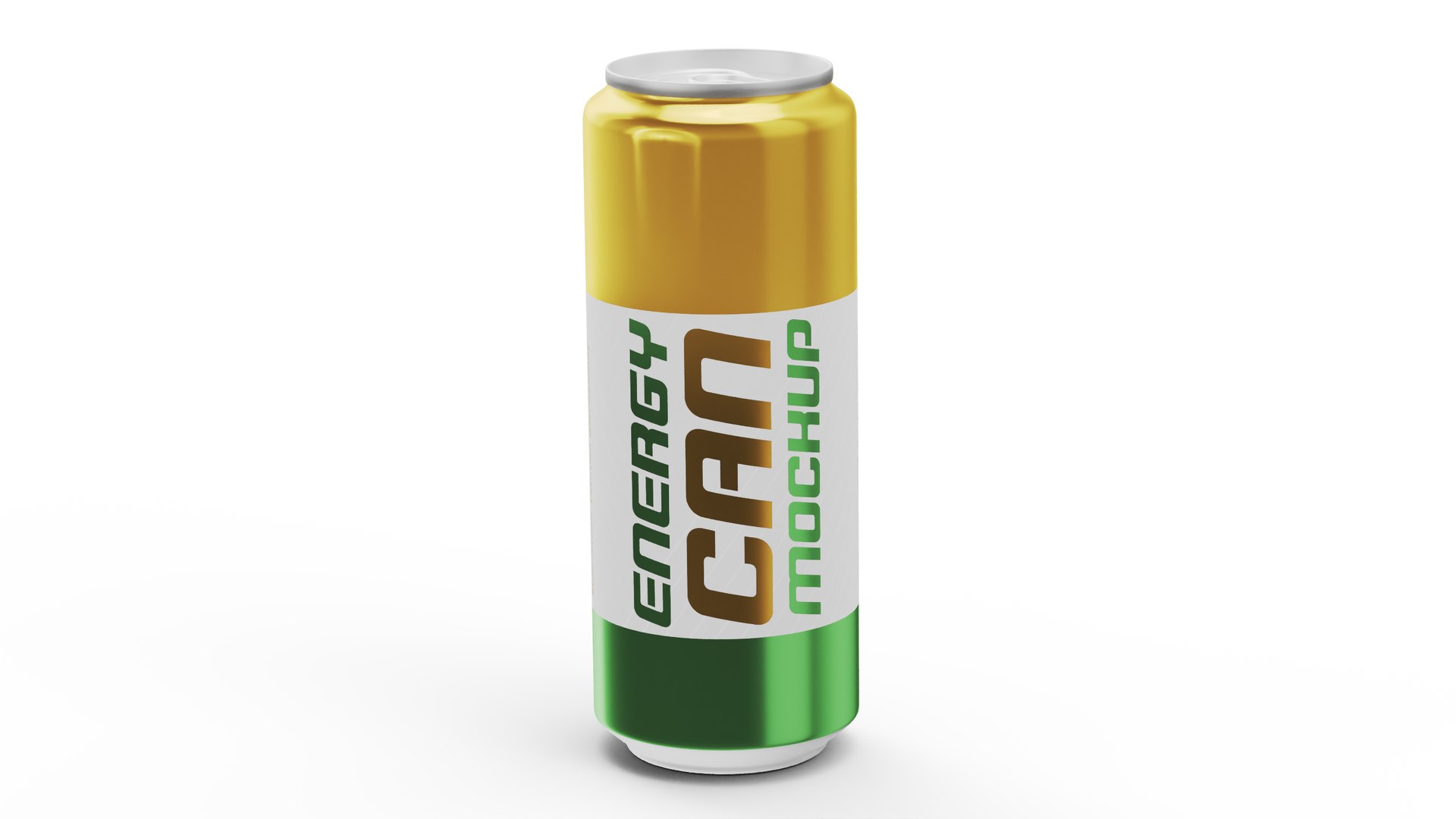 Energy Can Mockup 330ml Slim 3D model preview