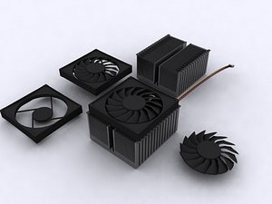 amd am2 processor cooler 3d model