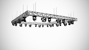 3D Low Poly Light Truss