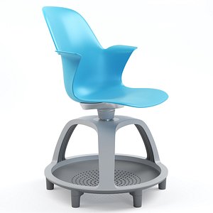 3D model steelcase node school chair