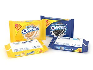 3D model oreo chocolate sandwich cookies