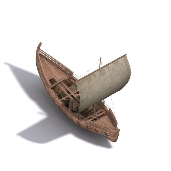 3d Greek Ancient Trade Ship Model