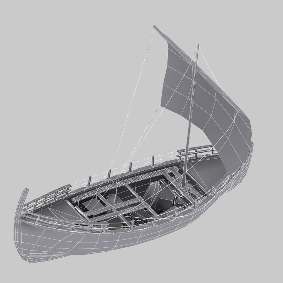 3d Greek Ancient Trade Ship Model