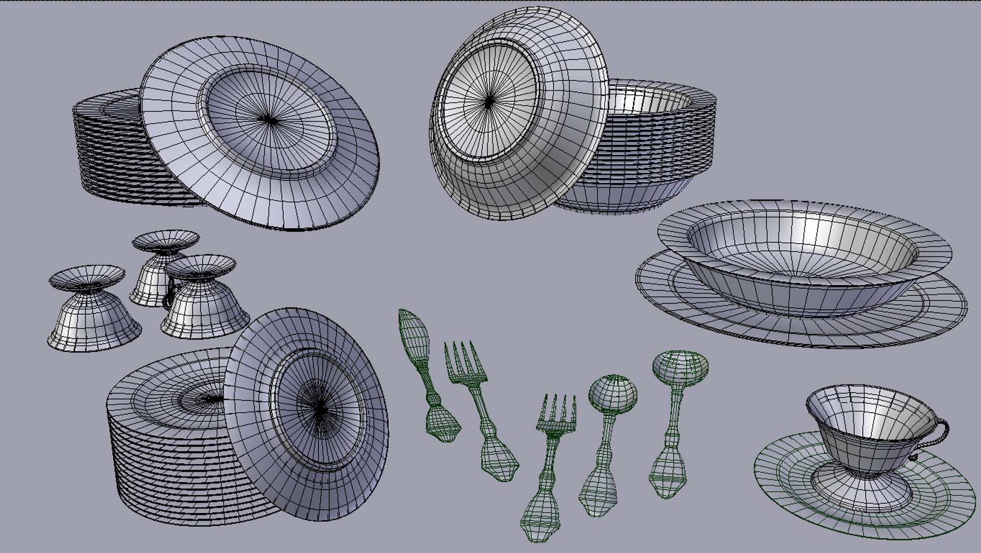 3D tableware wear https://p.turbosquid.com/ts-thumb/5P/wRKSjB/z0NCp6oO/all_pieces_shaded_wire/png/1533981799/1920x1080/fit_q87/e5f6aa1ae93d093f1ae3758fe34c78adcb3e079b/all_pieces_shaded_wire.jpg