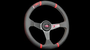 Sports Car Steering Wheel 3D model