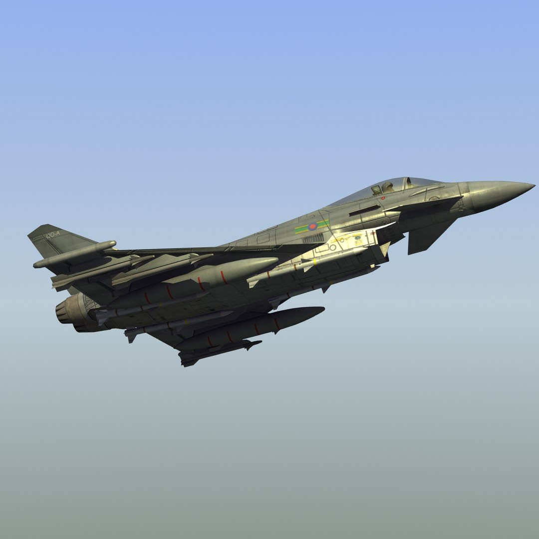 3d Typhoon Fgr4 Fighter Raf Model
