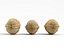 Juego de 3 nueces fotorealistas diferentes.
