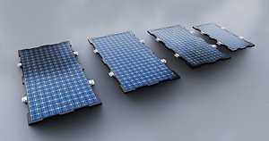 3D model New Frame Solar Panel Collection