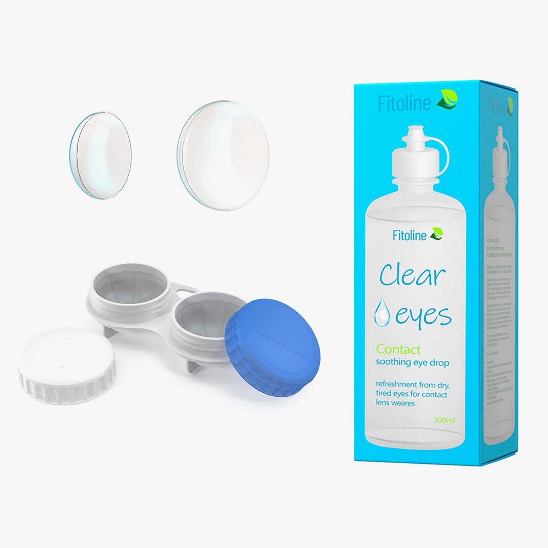 Contact Lens Accessories Collection 3D model preview
