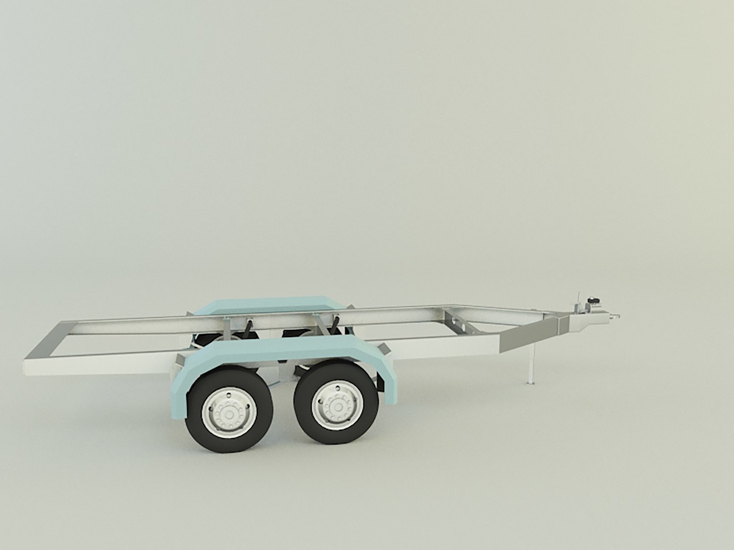 Two Axle Empty Trailer 3D Model 3D - TurboSquid 2038479