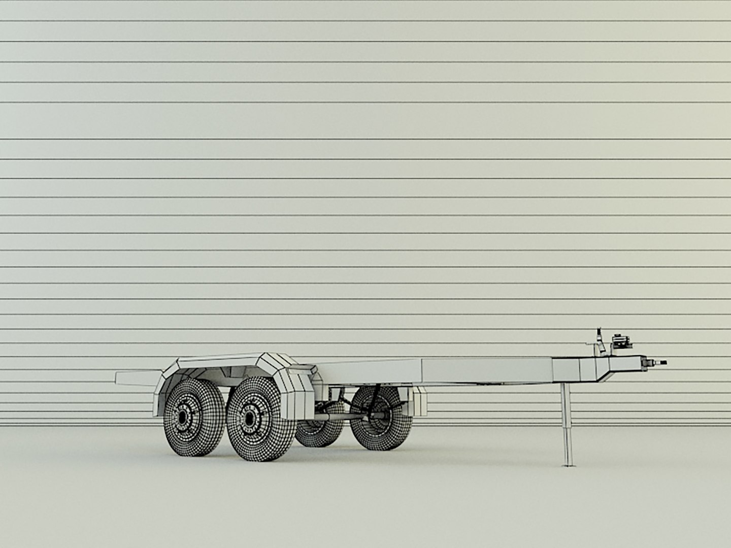 Two Axle Empty Trailer 3D Model 3D - TurboSquid 2038479