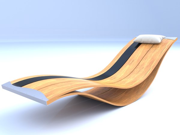 Lounge Chair Designed Pooz 3d Model, Wooden Lounge Chair Design
