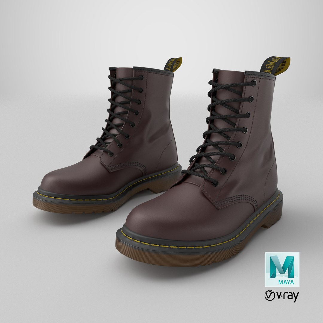 Dr Martens 1460 Smooth Cherry Red 3D model https://p.turbosquid.com/ts-thumb/5Q/BI3DEj/8S/stemcell_maya_vray_render/png/1723532432/1920x1080/fit_q87/ab355a0fc701c889d89505d497049ffb472152d9/stemcell_maya_vray_render.jpg