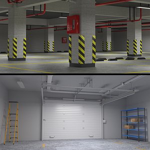 3D model Car Parking Collection