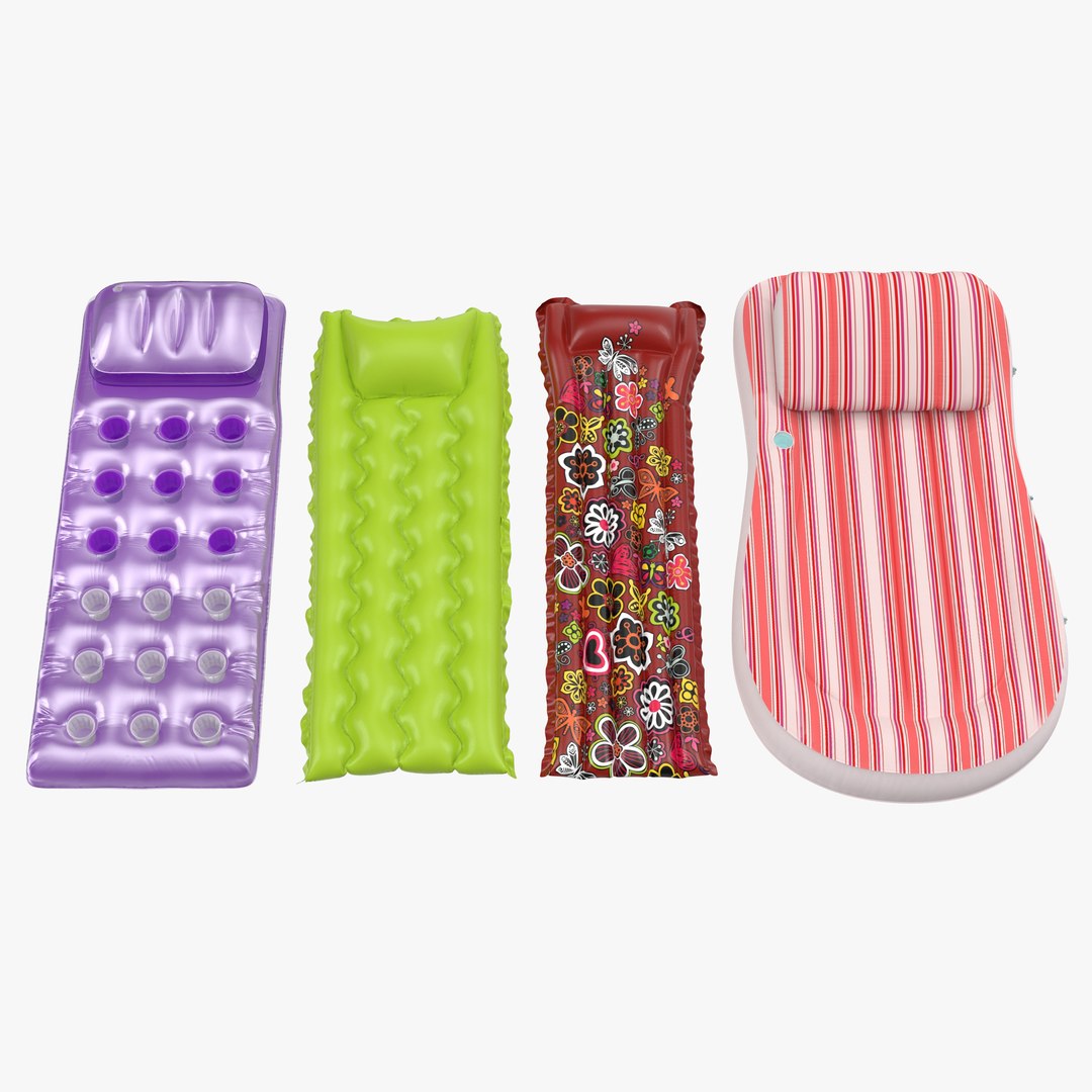 Inflatable Air Mattresses Collection 3D model preview