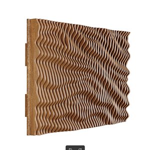 Parametric Wavy Wooden Wall Decor 14 - wood cutting machines 3D model