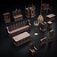 3D GOTHIC INTERIOR PROPS ASSET Collection