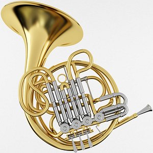 3D french horn model